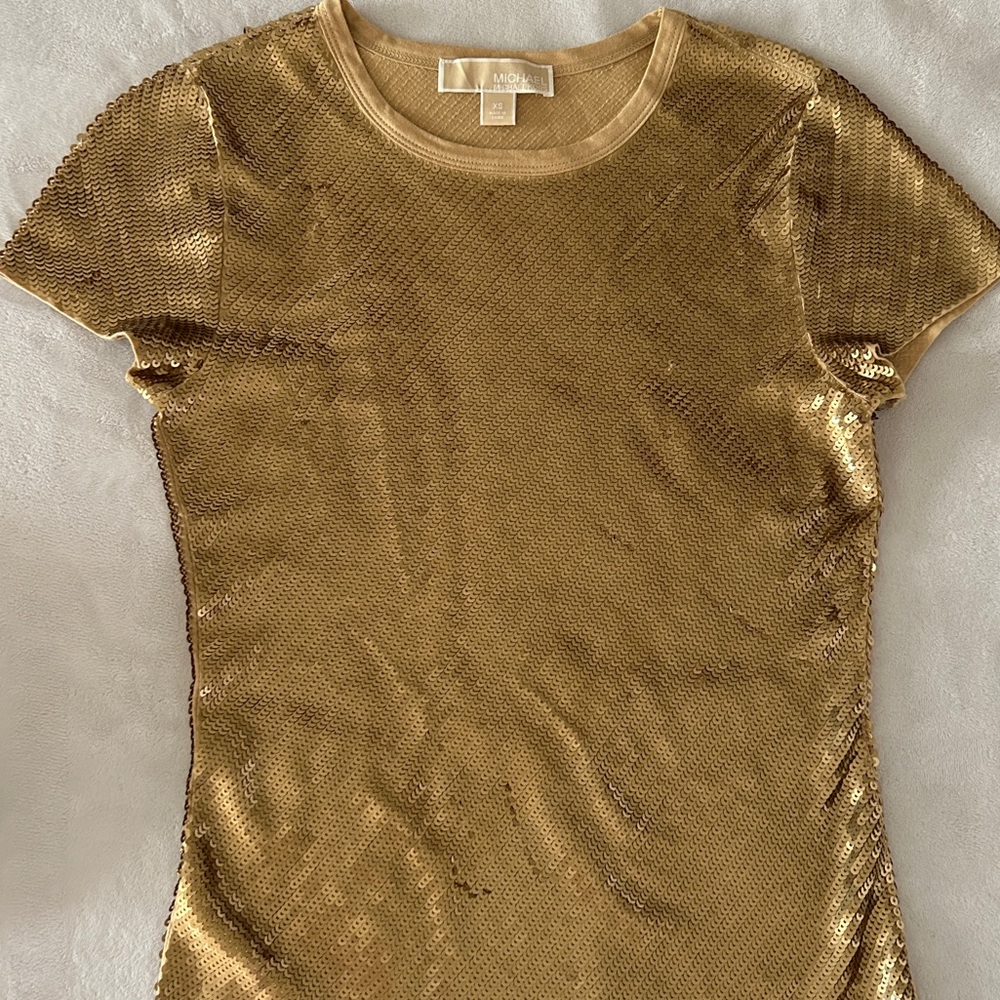 Michael Kors Gold Sequins Shirt